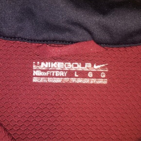 Nike Golf Quarter Zip Jacket Red Large Men’s Golfing Sports Nike Fitdry Logo - Picture 2 of 9